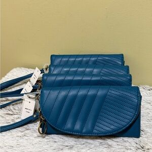 Elegant Blue Wallet/Wristlet Bundle of 4 NWT